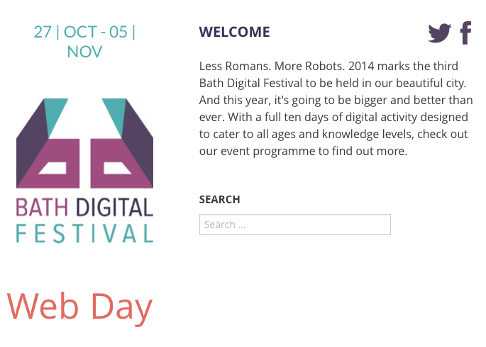 Web Day at Bath Digital Festival