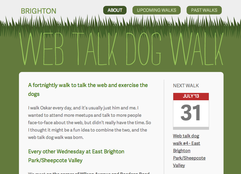 Web talk dog walk