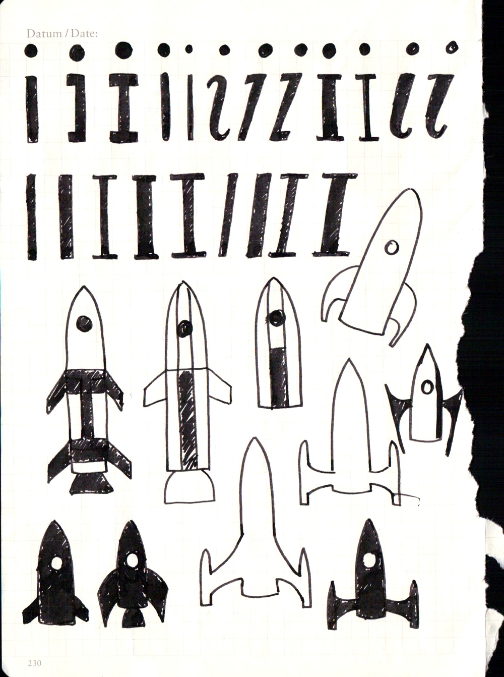 Rocket sketches from Indie Phone