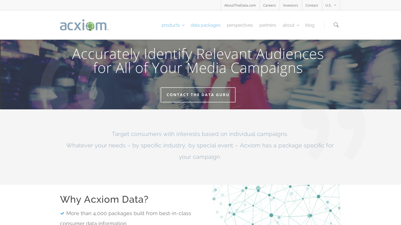 Acxiom homepage