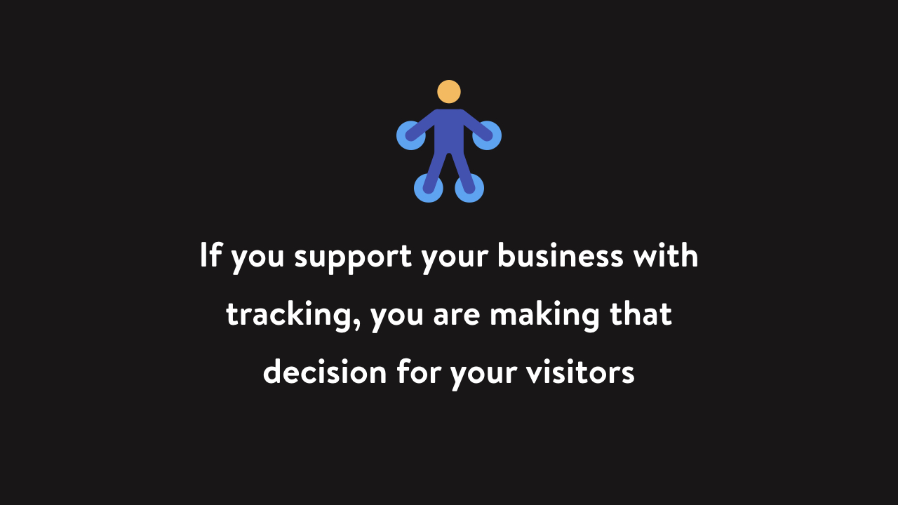 If you support your business with tracking, you are making that decision for your visitors