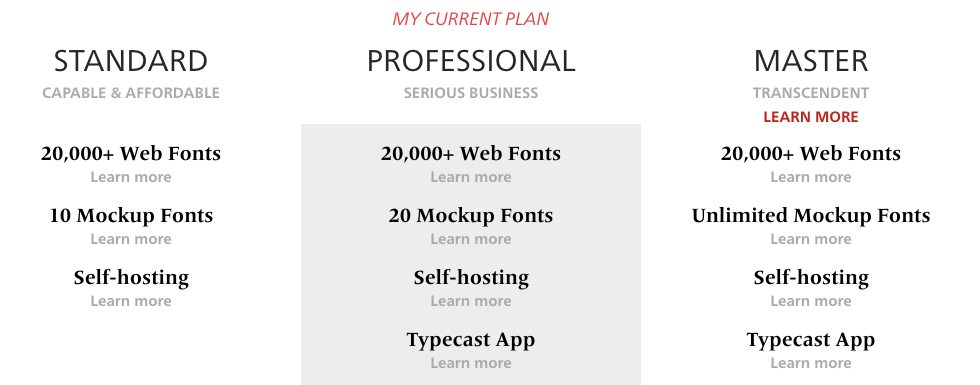 Fonts.com plans from http://www.fonts.com/web-fonts/plans-and-pricing