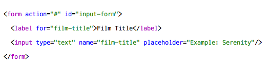 HTML5 form snippet