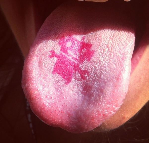 Tongue tattoos in Brighton, one of many visits