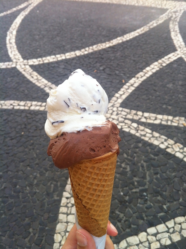 Nutella ice cream whilst on holiday in Madeira