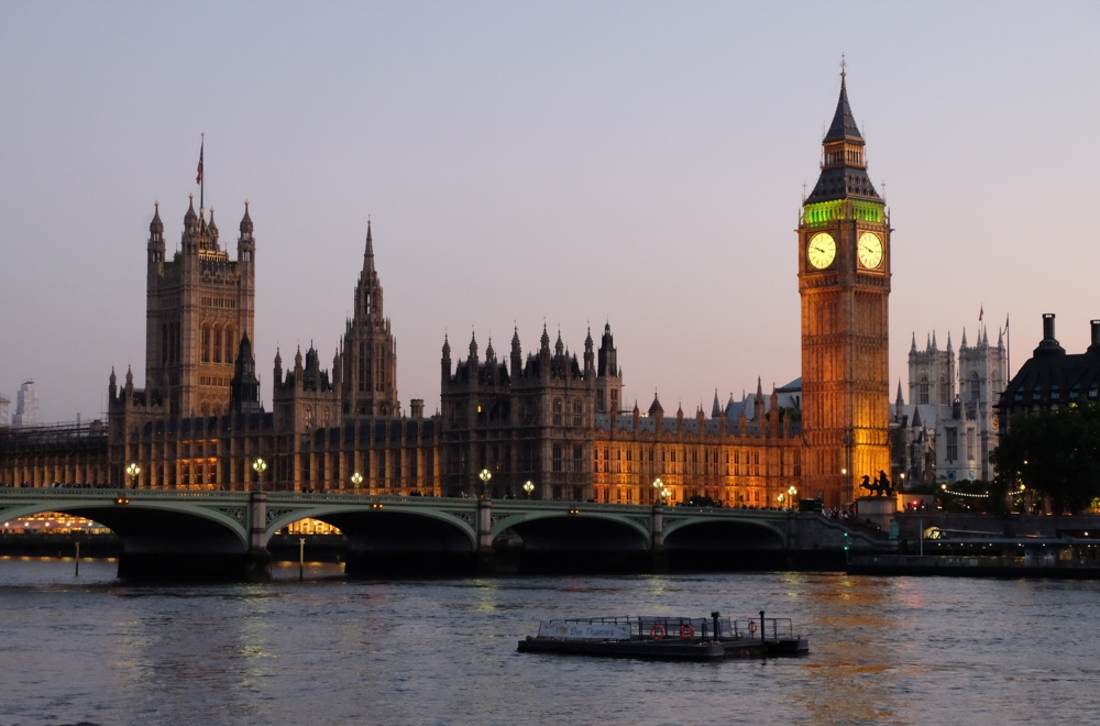 London at night