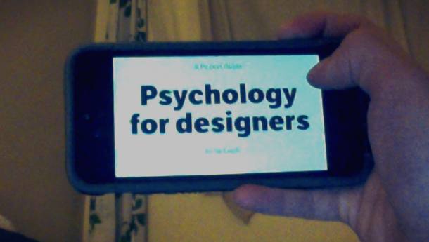 Reading Psychology for designers on my phone