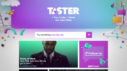 Screenshot of BBC Taster